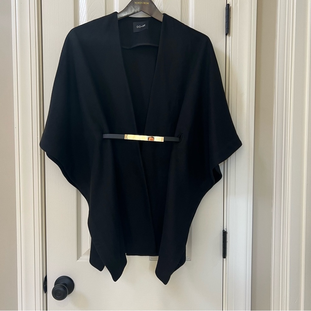 DO+BE Black Cape with Gold Accent